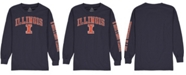 Fanatics Youth Navy Illinois Fighting Illini Distressed Arch Over Logo Long Sleeve T-shirt